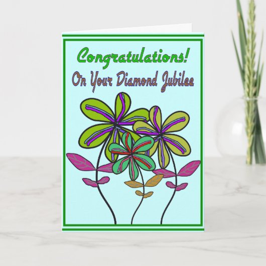 Nuns Diamond Jubilee 75ste dienstjaar Kaart (Voorkant)