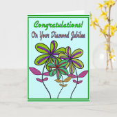 Nuns Diamond Jubilee 75ste dienstjaar Kaart (Gele Bloem)