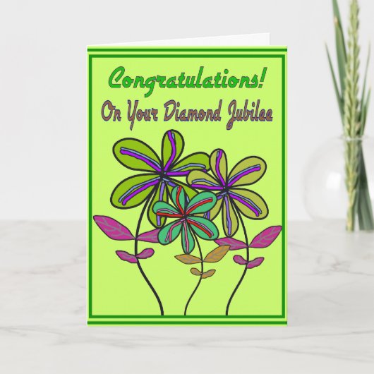 Nuns Diamond Jubilee 75ste dienstjaar Kaart (Voorkant)