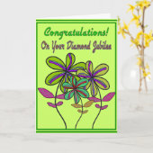 Nuns Diamond Jubilee 75ste dienstjaar Kaart (Gele Bloem)