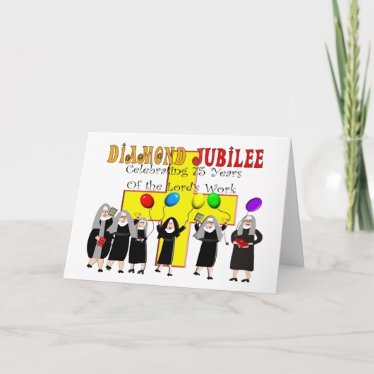 Nuns Diamond Jubilee 75ste dienstjaar Kaart (Voorkant)