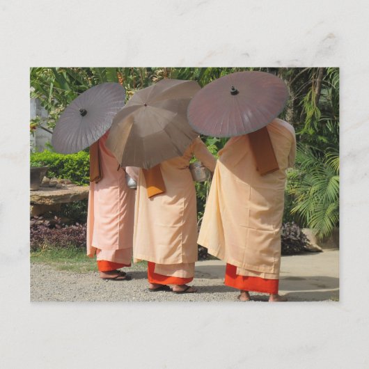 Nuns die almen verzamelen briefkaart (Voorkant)