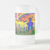 Nuns "Flying Nuns" Whimsical Art Matglas Bierpul (Voorkant rechts)