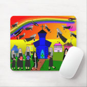 Nuns "Flying Nuns" Whimsical Art Muismat (Met muis)