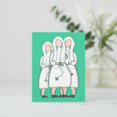 Nuns Gifts "Three Cloistered Sisters"-ontwerp Briefkaart (Staand voorkant)