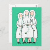 Nuns Gifts "Three Cloistered Sisters"-ontwerp Briefkaart (Voorkant / Achterkant)