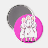 Nuns Gifts "Three Cloistered Sisters"-ontwerp Magneet (Voorkant / Achterkant)