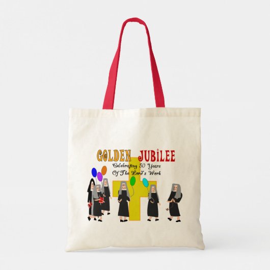 Nuns Golden 50th Jubilee Canvas tas (Achterkant)