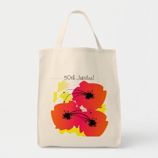 Nuns Golden 50th Jubilee Canvas tas Big Flowers (Voorkant)