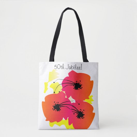 Nuns Golden 50th Jubilee Canvas tas Big Flowers (Voorkant)