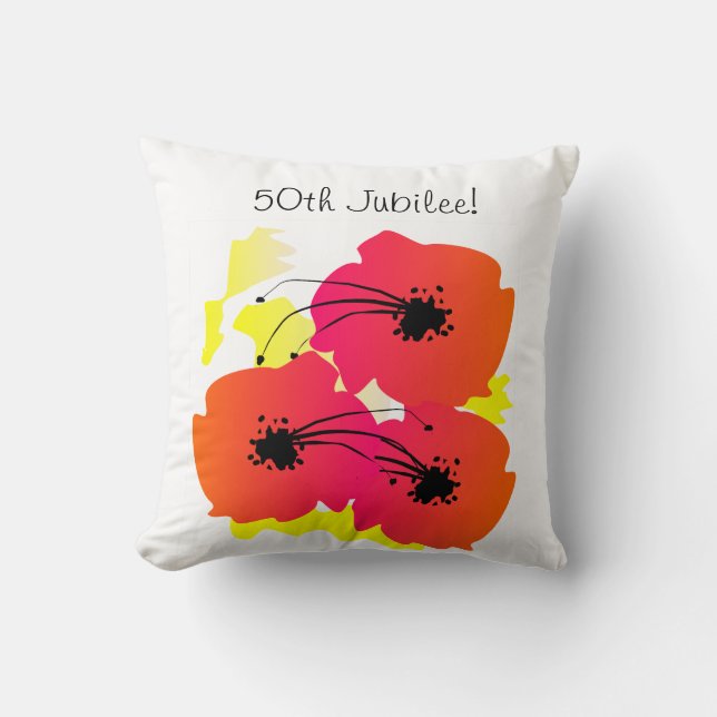 Nuns Golden 50th Jubilee Canvas tas Big Flowers Kussen (Voorkant)