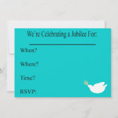 Nuns Golden 50th Jubilee-uitnodigingen Kaart (Achterkant)