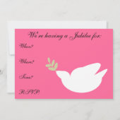 Nuns Golden 50th Jubilee-uitnodigingen Kaart (Achterkant)