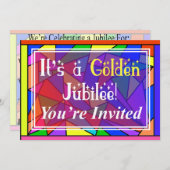 Nuns Golden 50th Jubilee-uitnodigingen Kaart (Voorkant / Achterkant)