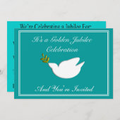 Nuns Golden 50th Jubilee-uitnodigingen Kaart (Voorkant / Achterkant)
