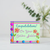 Nuns Golden Jubilee Gifts Briefkaart (Staand voorkant)