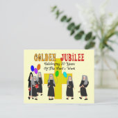 Nuns Golden Jubilee Gifts Briefkaart (Staand voorkant)