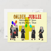 Nuns Golden Jubilee Gifts Briefkaart (Voorkant / Achterkant)