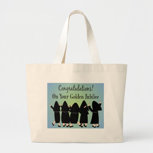 Nuns Golden Jubilee Gifts Grote Tote Bag (Voorkant)