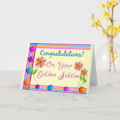 Nuns Golden Jubilee Gifts Kaart (Gele Bloem)