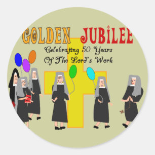 Nuns Golden Jubilee Gifts Ronde Sticker