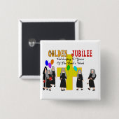 Nuns Golden Jubilee Gifts Vierkante Button 5,1 Cm (Voorkant /achterkant)