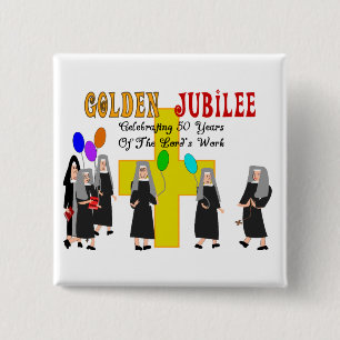 Nuns Golden Jubilee Gifts Vierkante Button 5,1 Cm