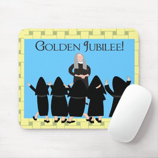 Nuns "Golden Jubilee" Kaarten en Canvas tassen Muismat (Met muis)