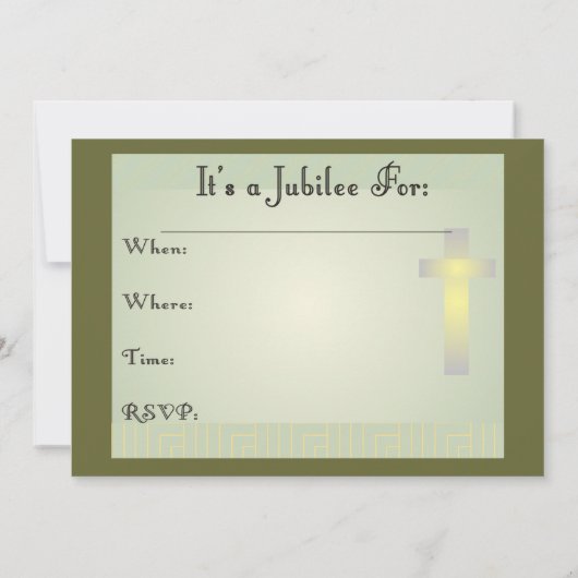 Nuns Jubilee-uitnodigingen Kaart (Achterkant)