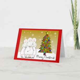 Nuns-kerstKaarten en Gifts-Artsy-design Feestdagen Kaart