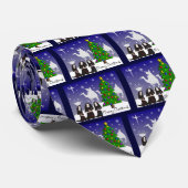 Nuns Kerstmis Kaarten "Vrolijk kerstfeest" Stropdas (Opgerold)