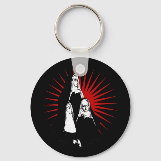 Nuns met Starburst Sleutelhanger (Voorkant)
