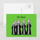 Nuns "Old Habits" Hilarious Nun Gifts Briefkaart (Voorkant / Achterkant)