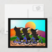 Nuns op fietsen Kunstgeschenken Briefkaart (Voorkant / Achterkant)
