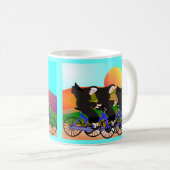 Nuns op fietsen Kunstgeschenken Koffiemok (Voorkant rechts)