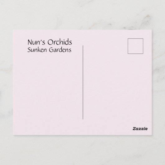 Nun's Orchids Briefkaart (Achterkant)