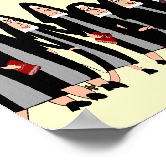 Nuns Poster "Kop naar de kerk" (Hoek)