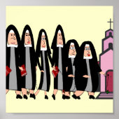 Nuns Poster "Kop naar de kerk" (Voorkant)