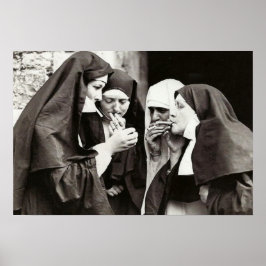 Nuns Roken  Fotografie 19x13in Poster