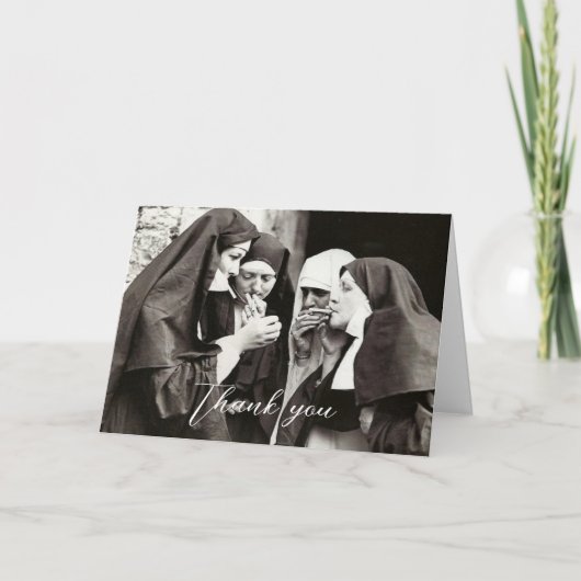 Nuns Roken fotografie Bedankkaart (Voorkant)