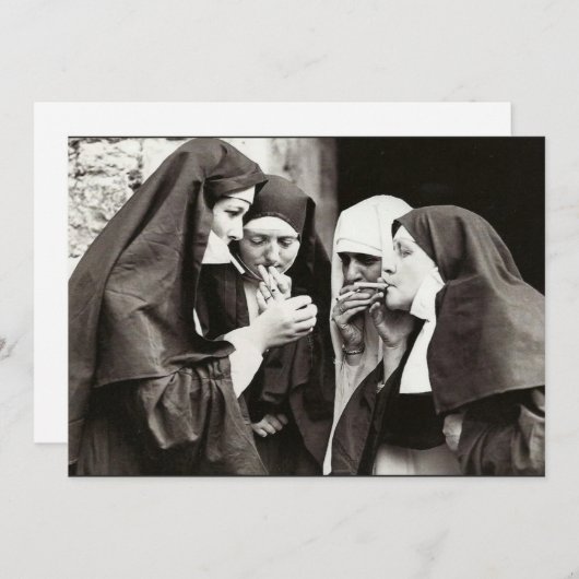 Nuns Roken  fotografie Kaart (Voorkant / Achterkant)