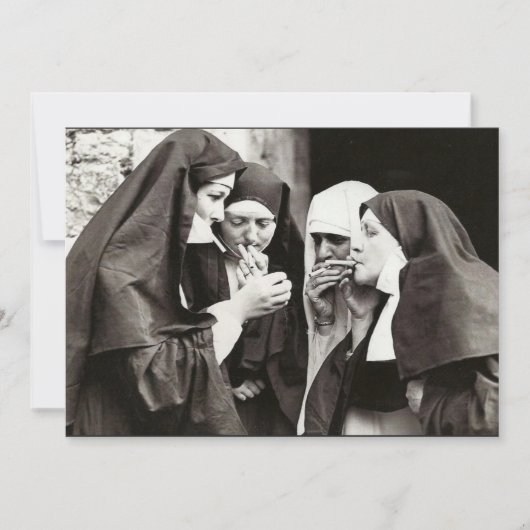 Nuns Roken  fotografie Kaart (Voorkant)