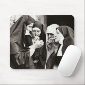 Nuns Roken  fotografie Muismat (Met muis)