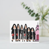 Nuns "Rubriek naar kerk" Briefkaart (Staand voorkant)