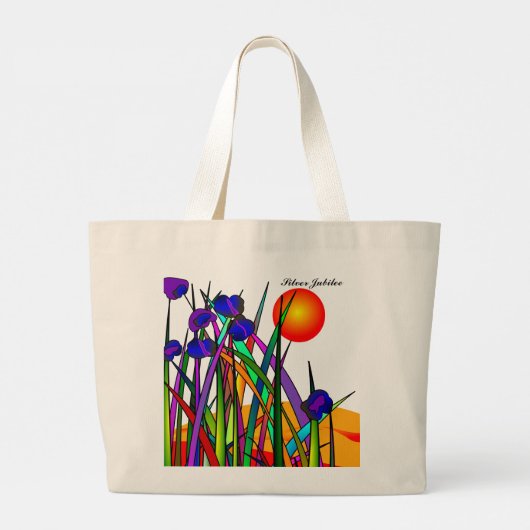 Nuns Silver 25th Jubilee Artsy Floral Canvas tas 2 (Achterkant)