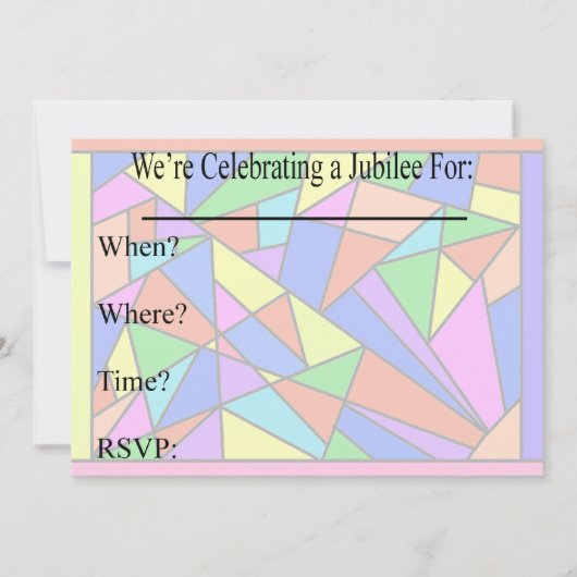 Nuns Silver 25th Jubilee-uitnodigingen Kaart (Achterkant)