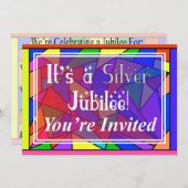Nuns Silver 25th Jubilee-uitnodigingen Kaart (Voorkant / Achterkant)