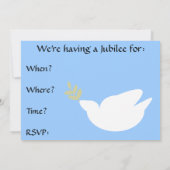 Nuns Silver 25th Jubilee-uitnodigingen Kaart (Achterkant)