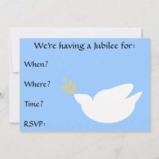 Nuns Silver 25th Jubilee-uitnodigingen Kaart (Achterkant)