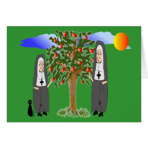 Nuns Stealing Apples-kaarten en -cadeaus